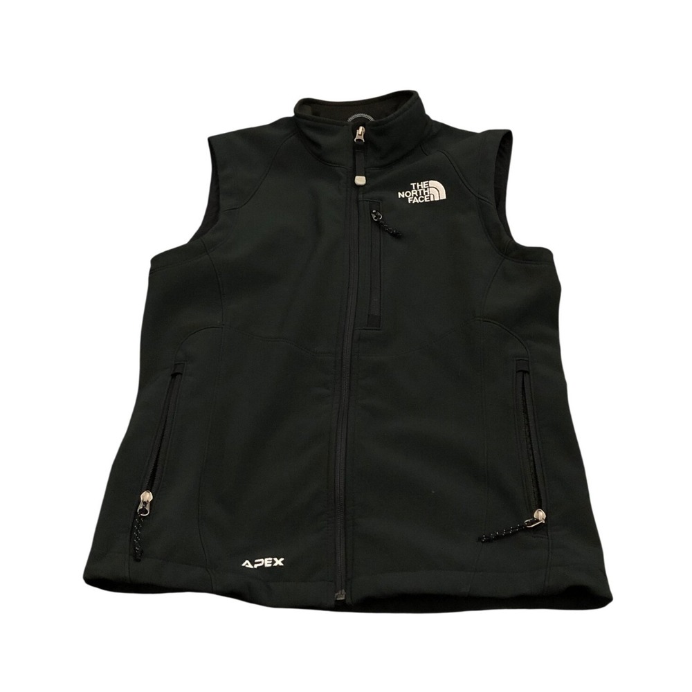 The North Face Apex Bionic Vest Womens M Black Softshell Full Zip AL1Q